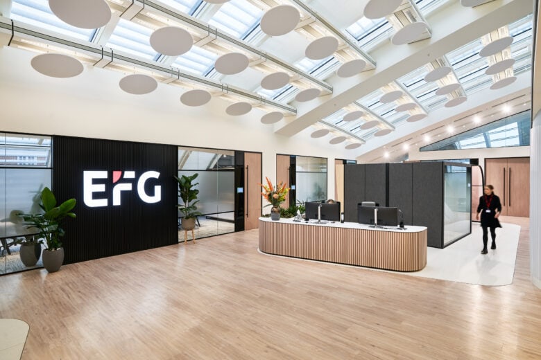 EFG International Büro in London, agiles Design und Aufbau durch AIS