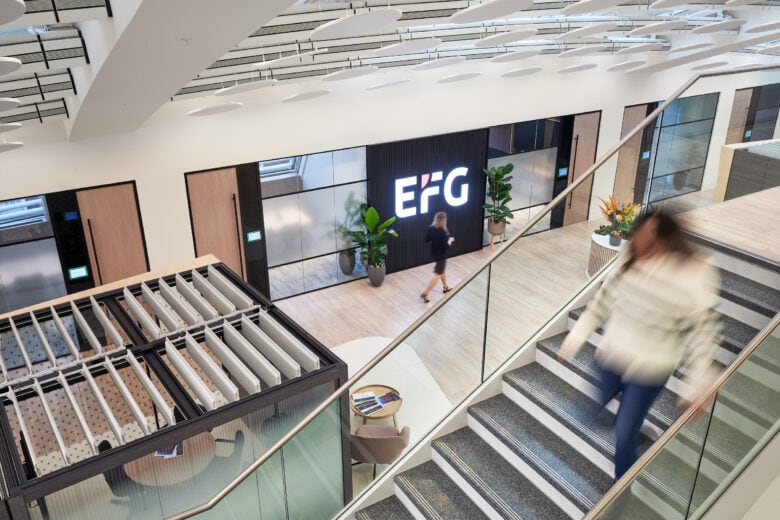 EFG International Büro in London, agiles Design und Aufbau durch AIS